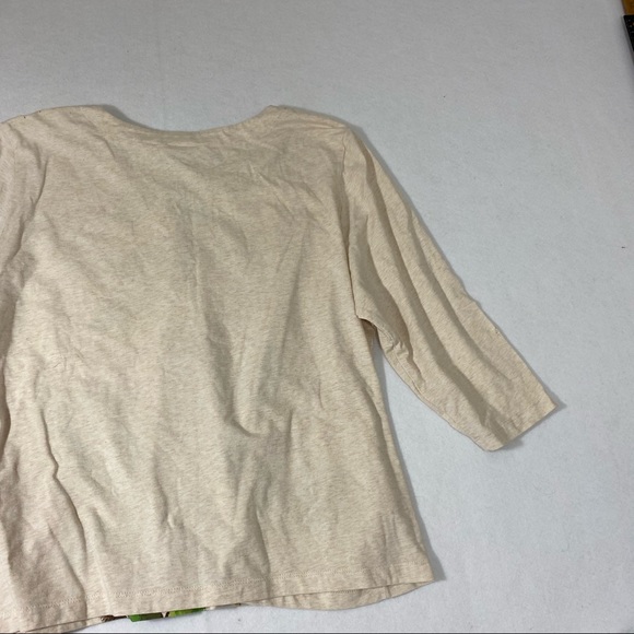 Alfred Dunner Floral Top  Long Sleeve Tee Floral Blouse Tropical Embelli… - Picture 8 of 10